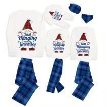 Christmas Matching Family Pajamas Red Hat Hanging with My Gnomies White Top Pajamas Set