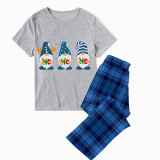 Christmas Matching Family Pajamas HO HO HO Gnomies Gray Short Pajamas Set