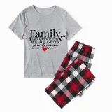 Family Matching Pajamas Exclusive Design Family Like Brarches Or A Tree We All Grow Yet Our Roots Remain As One Gray Short Long Pajamas Set