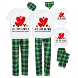 Family Matching Pajamas Exclusive Design Family Name Custom Green Plaid Pants Pajamas Set