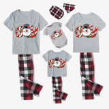 Christmas Matching Family Pajamas Joy Snowman Short Sleeve Pajamas Set