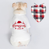 Christmas Design 2023 Christmas Reindeer Hat Dog Cloth with Scarf