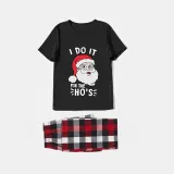 Christmas Matching Family Pajamas I Do It For HO'S Short Black Pajamas Set