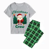 Christmas Matching Family Pajamas Merry Christmas Elephant Santa Short Gray Pajamas Set
