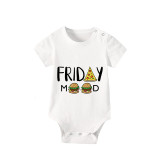 Family Matching Pajamas Exclusive Design Friday Mood White Short Pajamas Set