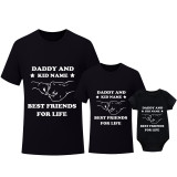 Father's Day Matching Clothing Top Father-kids Name Custom Best Friends For Life Family T-shirts