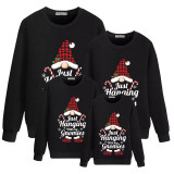 Family Matching Christmas Tops Exclusive Design Just Hanging with Gnomies Family Christmas Sweatshirt