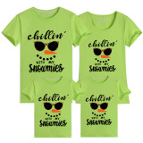 Family Matching Christmas Tops Exclusive Design Chillin Snowmies Family Christmas T-shirt