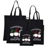 Christmas Eco Friendly Hanging with My Gnomies Handle Canvas Tote Bag