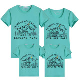 Family Matching Clothing Top Parent-kids Extreme Adventure Explore More Family T-shirts