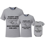 Father's Day Matching Clothing Top Father-kids Name Custom Best Friends For Life Family T-shirts