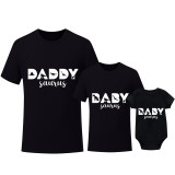 Father's Day Matching Clothing Top Father-kids Baby Saurus Slogan Family T-shirts