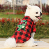Christmas Design Sante Dinosaurs Christmas Dog Cloth with Scarf