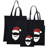 Christmas Eco Friendly Luminous Santa Handle Canvas Tote Bag