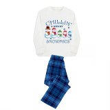 Christmas Matching Family Pajamas Chillin with Five Snowimes White Top Pajamas Set