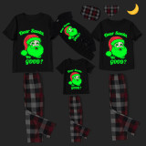 Christmas Matching Family Pajamas Luminous Glowing Dear Santa We Good Black Short Pajamas Set