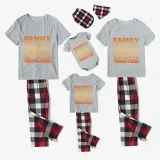 Family Matching Pajamas Exclusive Design Family Where Life Begins And Love Never Ends Gray Short Long Pajamas Set