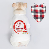 Christmas Design 2023 Let It Snow Christmas Dog Cloth with Scarf