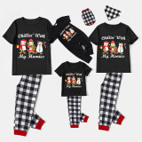 Christmas Matching Family Pajamas Chillin With My Homies Black Short Pajamas Set