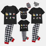 Family Matching Pajamas Exclusive Design Cute Penguins Black Pajamas Set