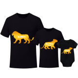 Father's Day Matching Clothing Top Father-kids King Lion Family T-shirts