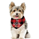 Christmas Design Pet Scarf 2023 We are Family Dog Cloth