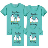 Family Matching Clothing Top Parent-kids Together We Are Family Penguin Family T-shirts