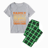 Family Matching Pajamas Exclusive Design Family Where Life Begins And Love Never Ends Green Plaid Pants Pajamas Set