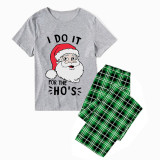 Christmas Matching Family Pajamas I Do It For HO'S Short Gray Pajamas Set