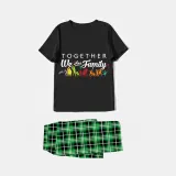 Family Matching Pajamas Exclusive Design Together We Are Family Black Pajamas Set