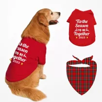 Christmas Design This Season Together Christmas Dog Cloth with Scarf