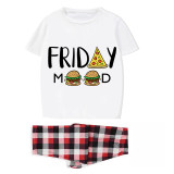 Family Matching Pajamas Exclusive Design Friday Mood White Short Long Pajamas Set