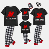 Family Matching Pajamas Exclusive Design Family Name Custom Black Pajamas Set