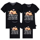 Family Matching Clothing Top Parent-kids I'm Not Lazy I'm Just On Power Saving Mode Family T-shirts