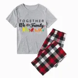 Family Matching Pajamas Exclusive Design Together We Are Family Gray Short Long Pajamas Set