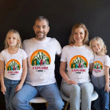 Family Matching Clothing Top Parent-kids Explore More Mountains Family T-shirts
