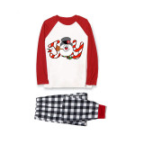 Christmas Matching Family Pajamas Joy Snowman Plaids Pants Pajamas Set