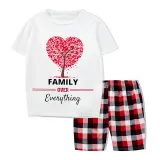 Family Matching Pajamas Exclusive Design Family Over Everthing Tree White Short Pajamas Set