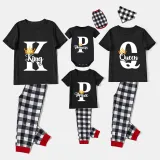 Family Matching Pajamas Exclusive Design King Prince Princess Queen Black Pajamas Set