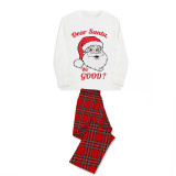 Christmas Matching Family Pajamas Dear Santa We Good White Top Pajamas Set