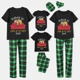 Family Matching Pajamas Exclusive Design Today Is Laying On The Couch Day Black Pajamas Set