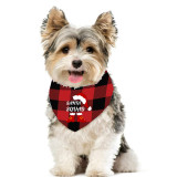 Christmas Design Pet Scarf Santa Squad Dog Cloth
