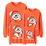 Family Matching Christmas Tops Exclusive Design Merry Christmas Penguin Family Christmas Sweatshirt