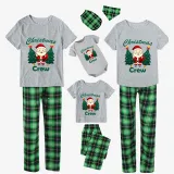 Christmas Matching Family Pajamas Merry Christmas Elephant Santa Short Gray Pajamas Set