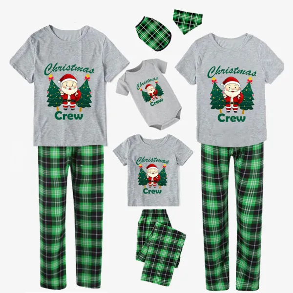 Christmas Matching Family Pajamas Merry Christmas Elephant Santa Short Gray Pajamas Set