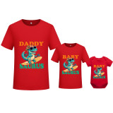 Father's Day Matching Clothing Top Father-kids Baby Saurus Cartoon Family T-shirts