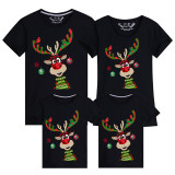 Family Matching Christmas Tops Exclusive Design Funny Hanging Ornaments Antler Family Christmas T-shirt