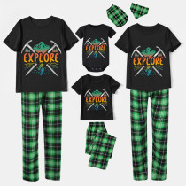Family Matching Pajamas Exclusive Design Explore Black Pajamas Set