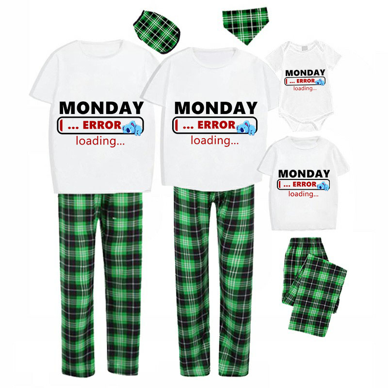 Family Matching Pajamas Exclusive Design Monday Error Loading Green Plaid Pants Pajamas Set