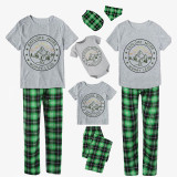 Family Matching Pajamas Exclusive Design Explore More Worry Less Green Plaid Pants Pajamas Set